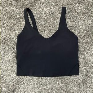 NWOT Attached Lululemon Align Cropped Tank Light Support A/B Cup Size 6 Black